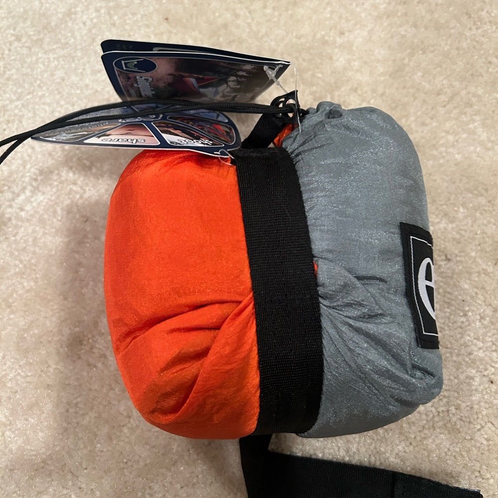 NWT Eno Single Nest Hammock Charcoal/Orange
